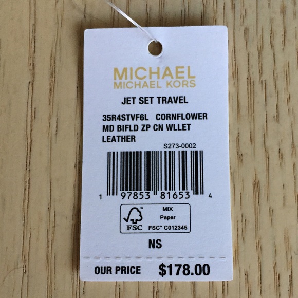 Michael Kors Cornflower Leather Bifold Wallet - Picture 12 of 12